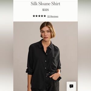 Jenni Kayne Silk Sloane Black Shirt
